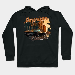 American Classic Car Inspired by the Chevy Corvette Hoodie